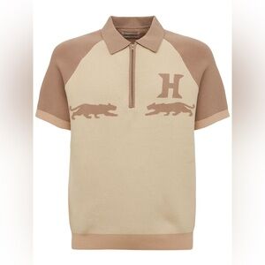 HONOR THE GIFT Rosecrans Knitted Polo In Beige Mens Size XL